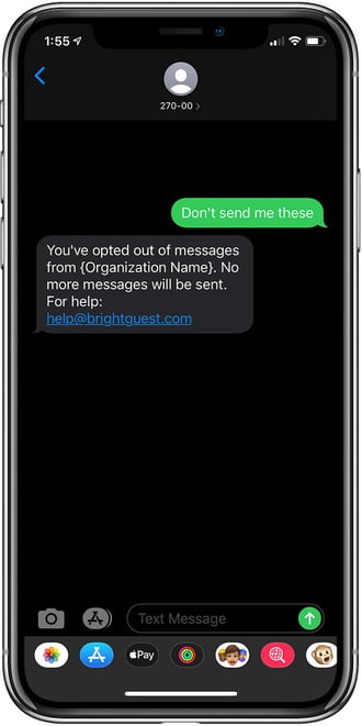 natural language opt-out feature